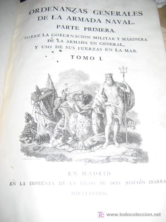 1793. ordenanzas generales de la armada naval. Compra venta en